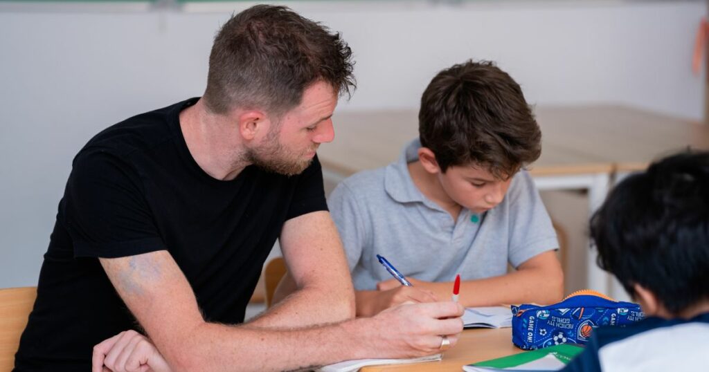 kids learning to write